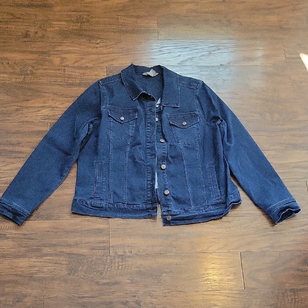 Martha Stewart Navy Blue Jean Jacket